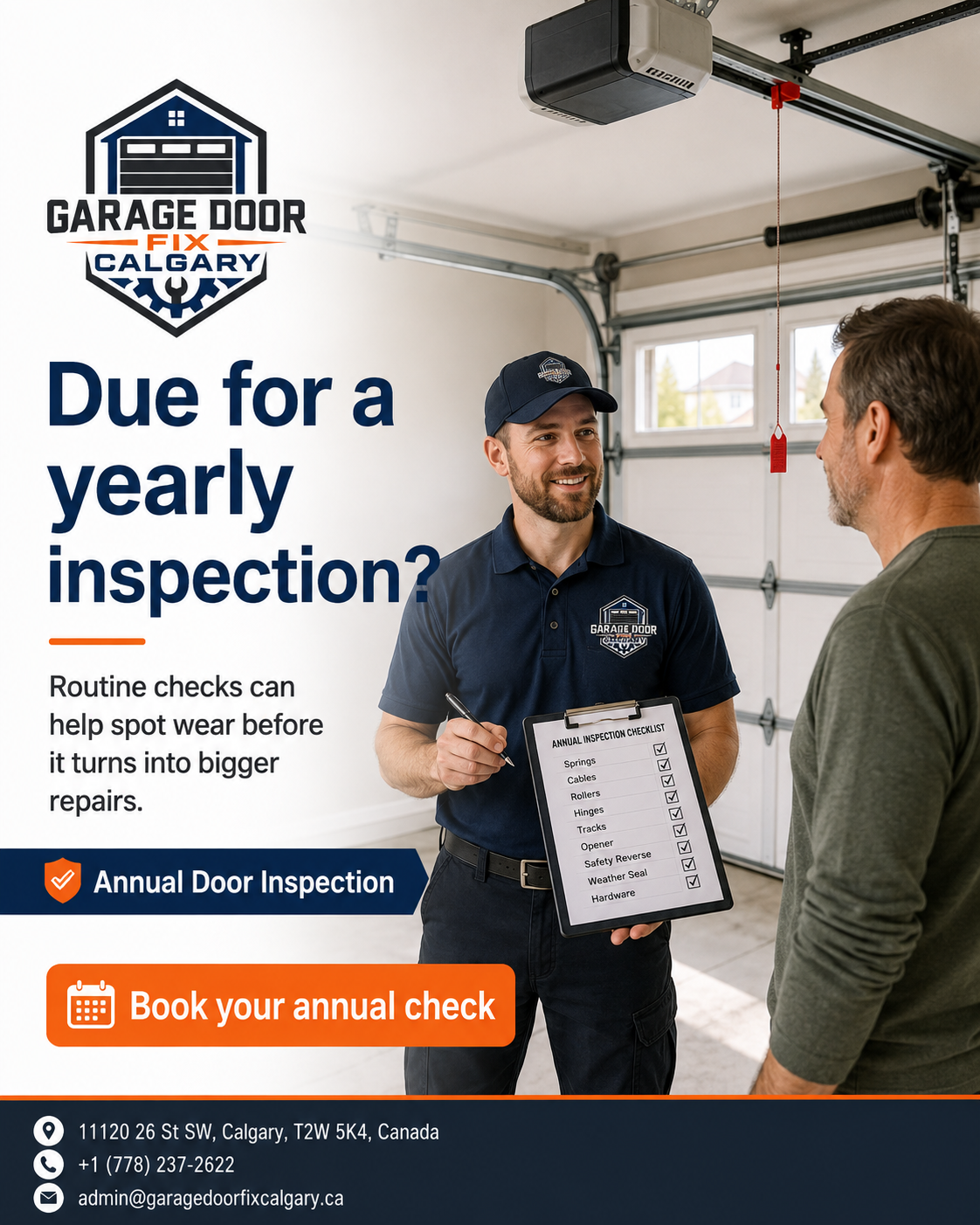 Garage Door Fix Calgary annual garage door inspection checklist