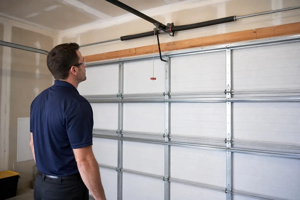 What to Do When a Garage Door Spring Breaks supporting inspection