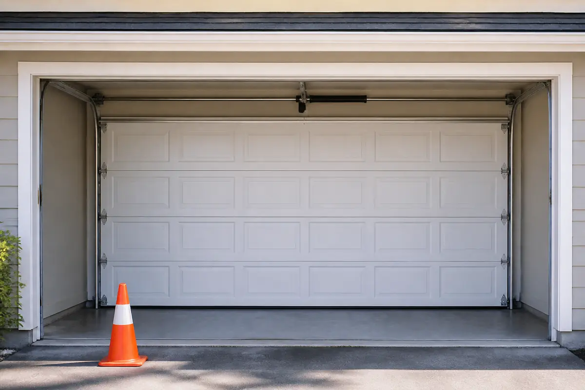 What to Do When a Garage Door Spring Breaks practical safety scene