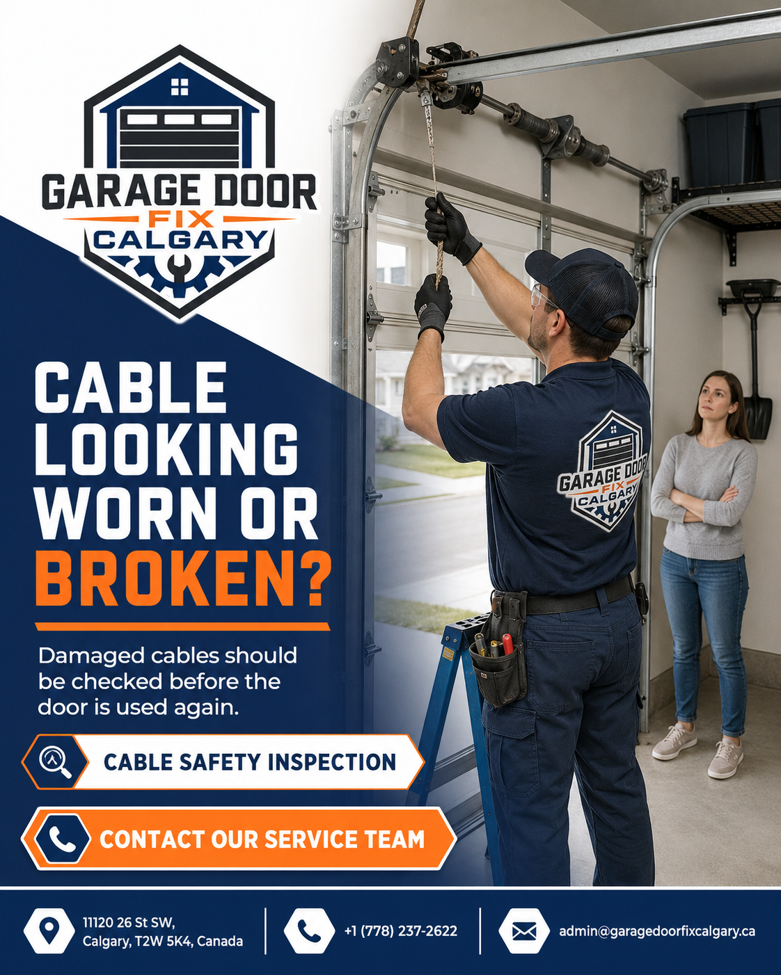 Garage Door Fix Calgary cable safety inspection