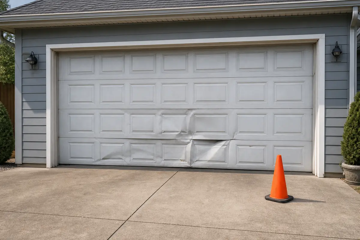 Garage Door Off Track: What Not to Do and When to Request Repair practical safety scene